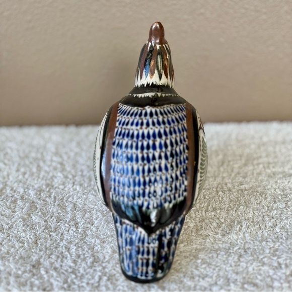 Vintage Tonala Pottery Mexican Folk Art Quail Bird Figurine Statue large - Picture 8 of 9